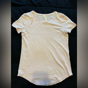 Lululemon Women's Light Pink Boat Neck Short Sleeve Tee - Women’s Size 2